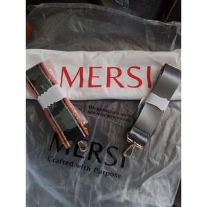 Mersi Handbag Straps Set of 2 Camo Orange Grey Adjustable Crossbody Guitar Style